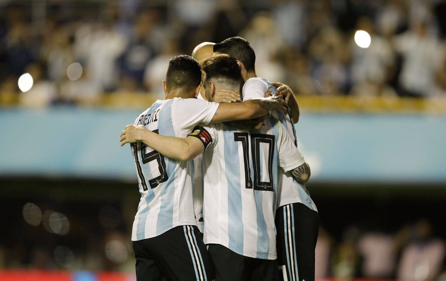 Argentina National Football Team Huddled Background