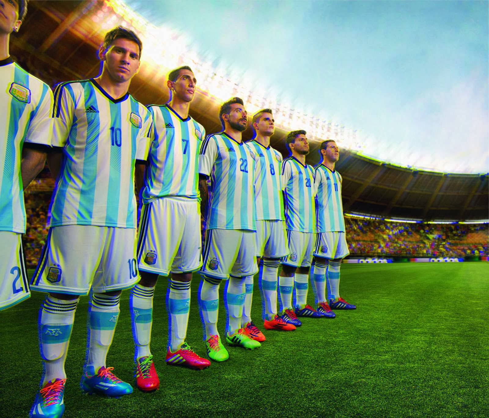 Selecciónnacional De Fútbol De Argentina Alineada. Fondo de pantalla