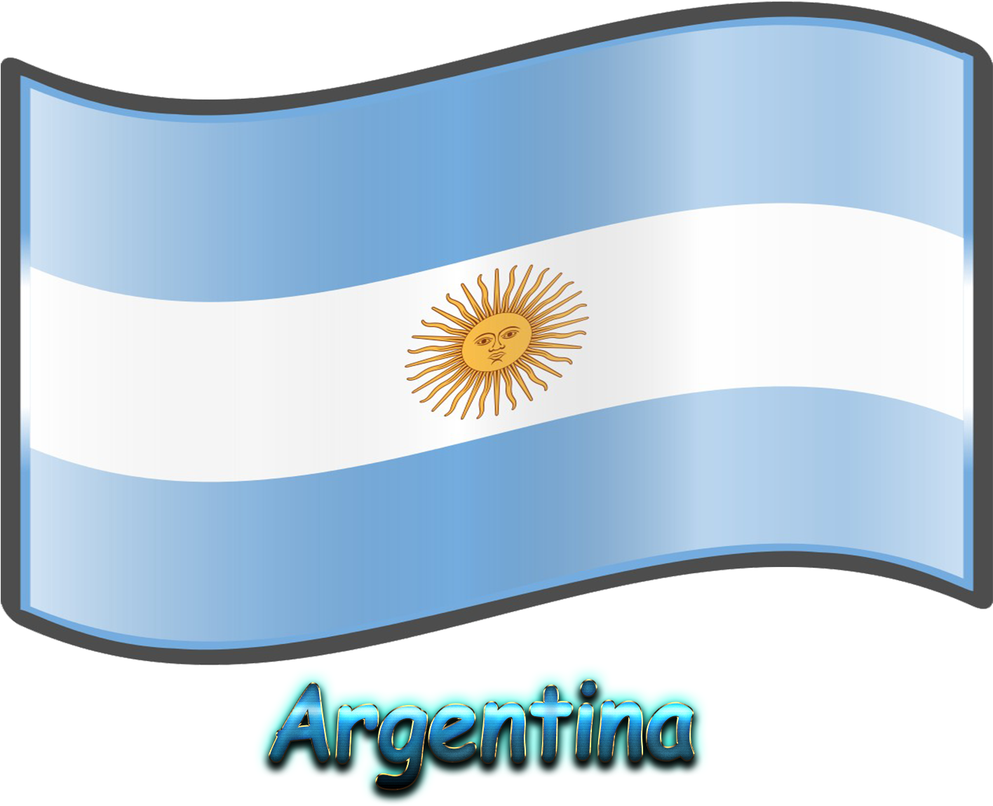 Argentinian Flag Illustration PNG