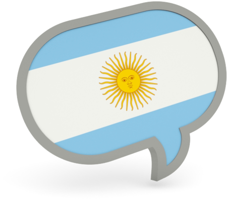 Argentinian Flag Speech Bubble PNG