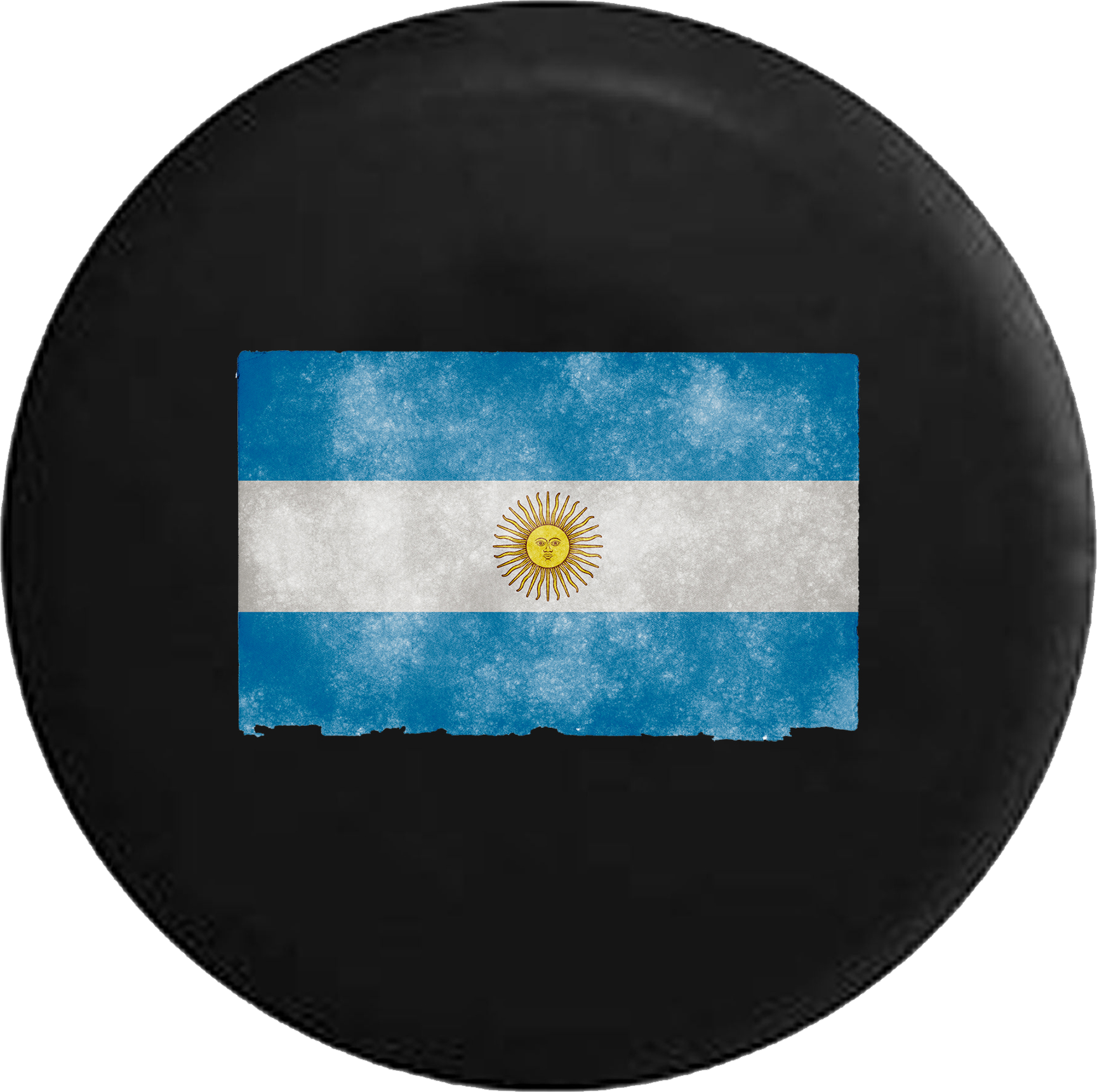 Argentinian Flag Vinyl Record Design PNG