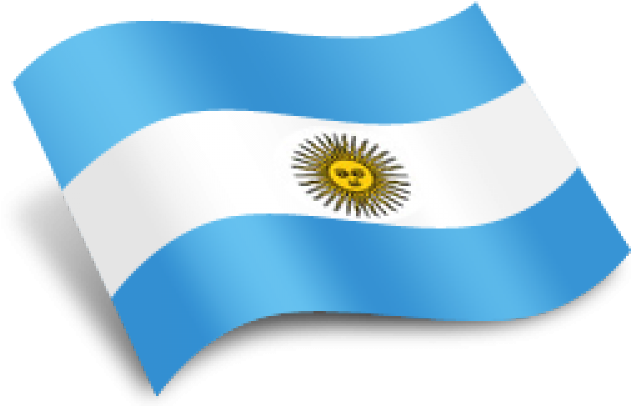 Argentinian Flag Waving Icon PNG