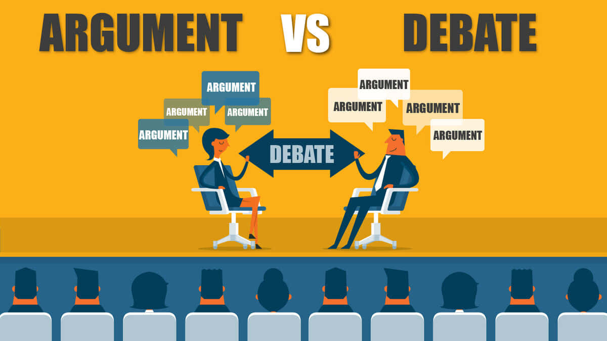 Argument Tegen Debate Illustratie Achtergrond