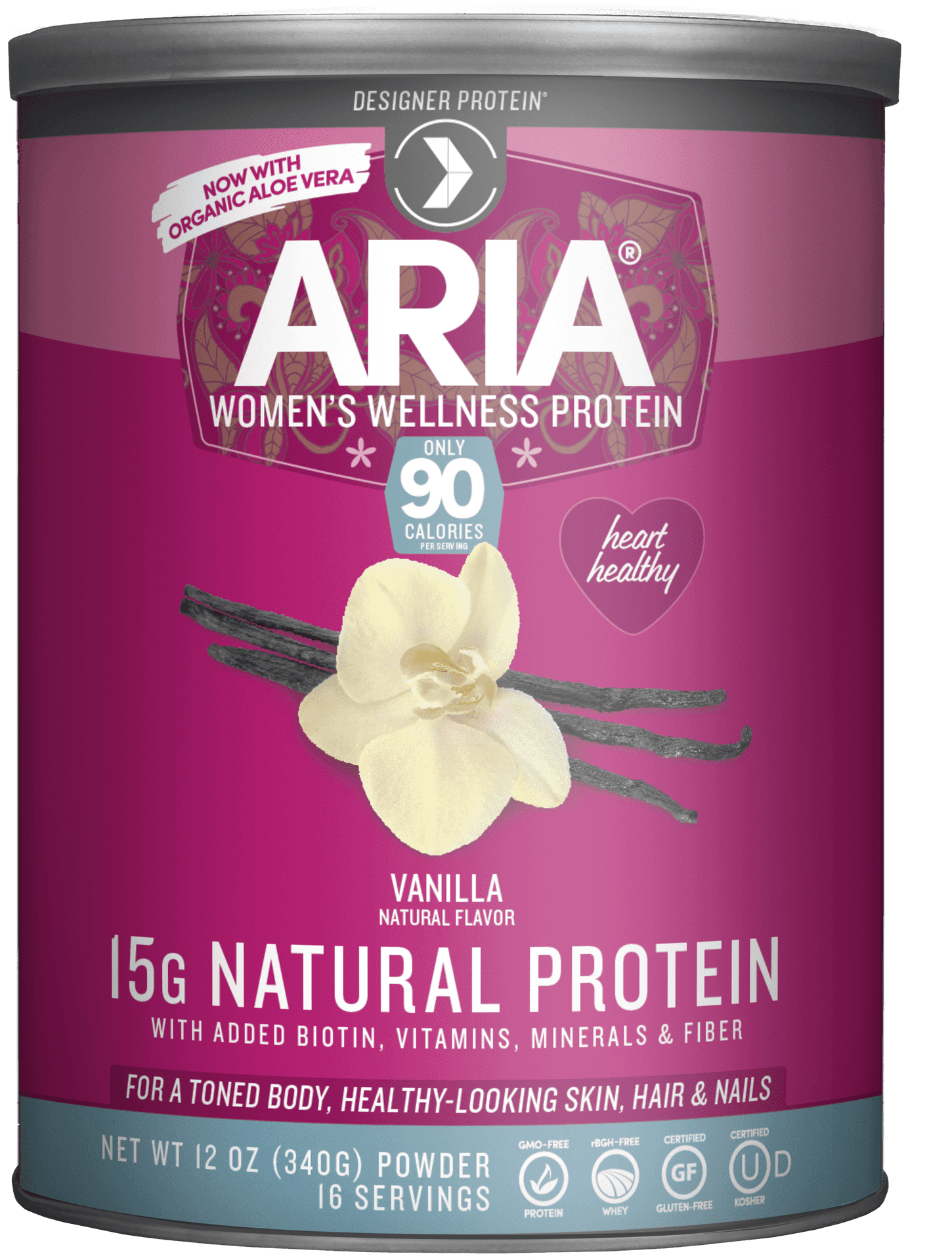 Aria Womens Wellness Protein Powder Vanilla PNG