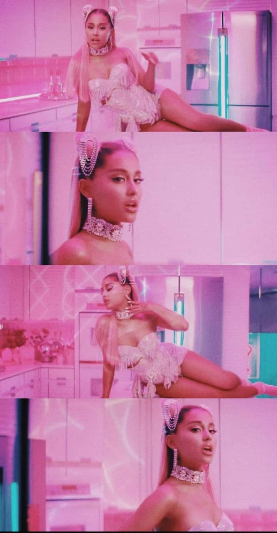 Pink Ariana Grande 7 Rings Wallpaper