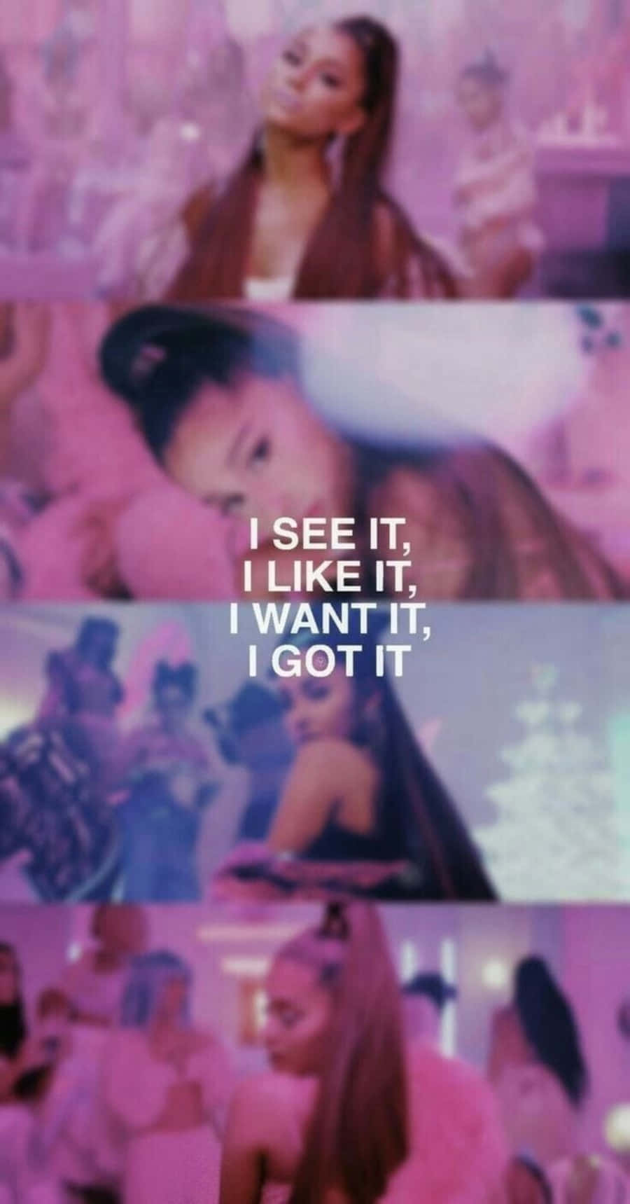 Denne tapet viser de 7 ringe af Ariana Grande's hit-sang Wallpaper