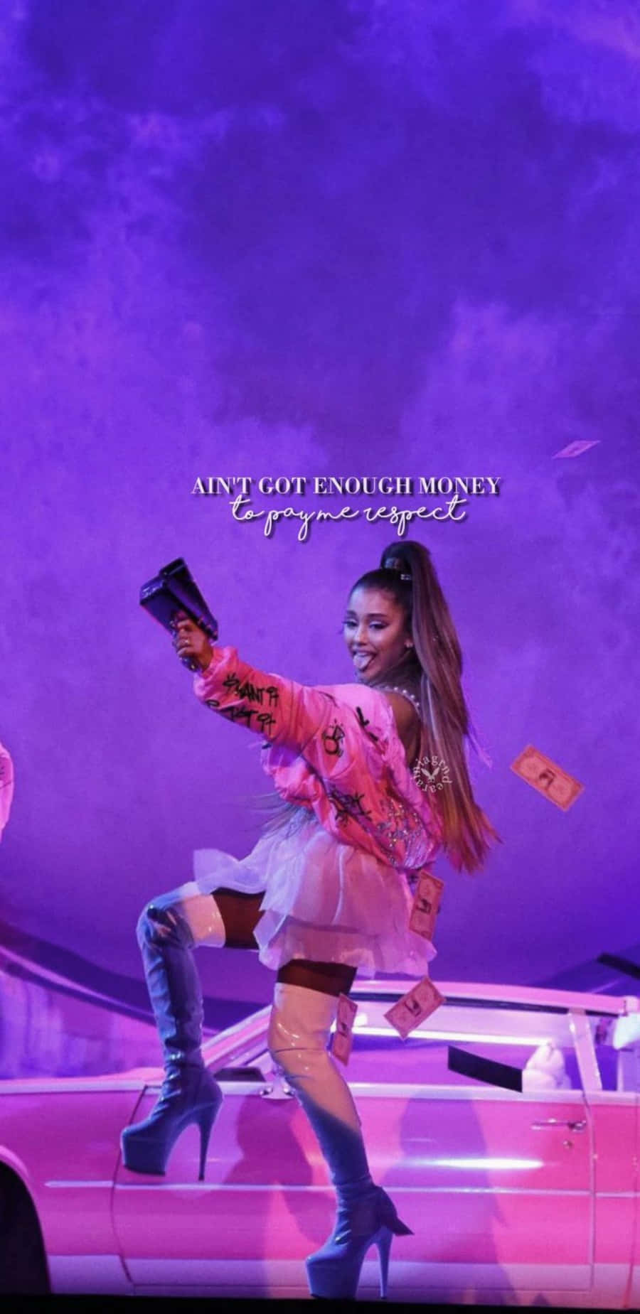 Sødningsstof World Tour Ariana Grande 7 Ringe Tapet Wallpaper