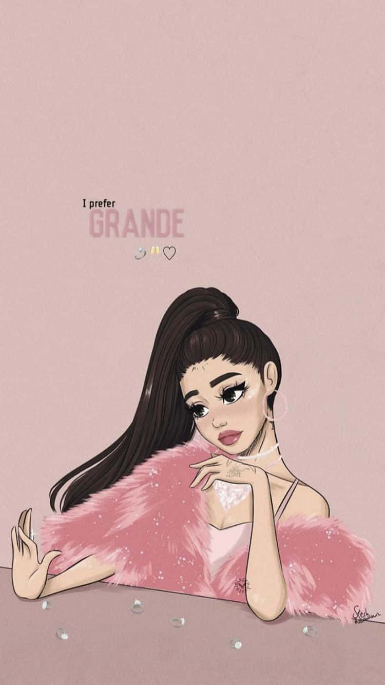 Ariana Grande Cartoon Aesthetic Wallpaper