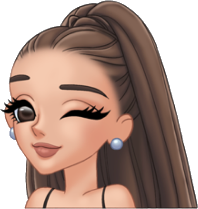 Ariana Grande Cartoon Avatar PNG