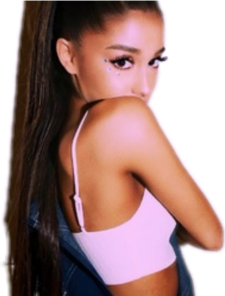 Ariana Grande Over The Shoulder Look PNG