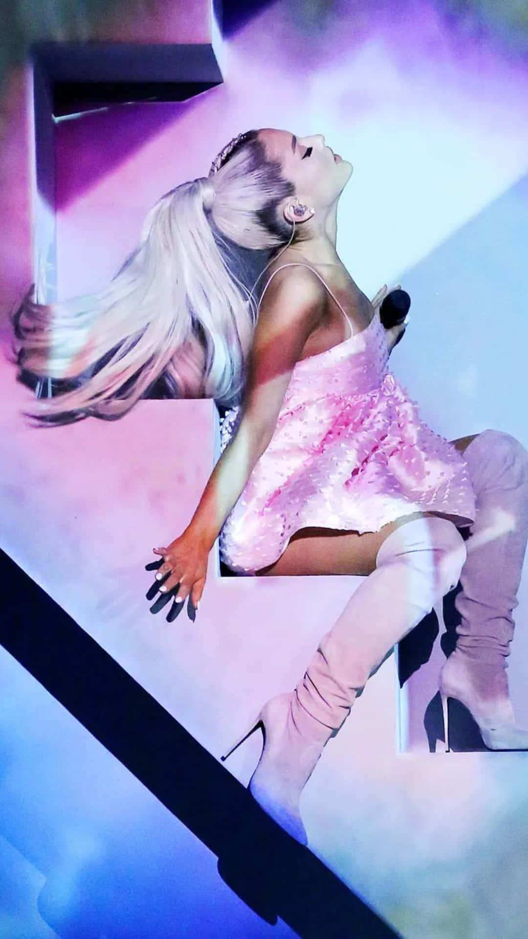 Ariana Grande Pink Performance Wallpaper