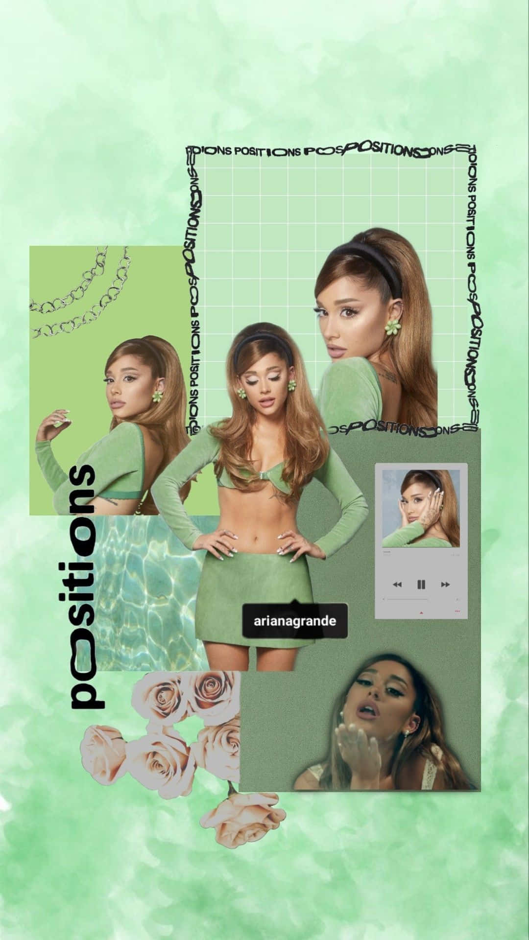 Ariana Grande Positions Collage Wallpaper