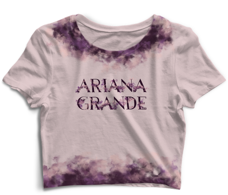 Ariana Grande Purple Tie Dye Crop Top PNG