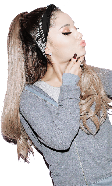 Ariana Grande Side Posewith Headband PNG