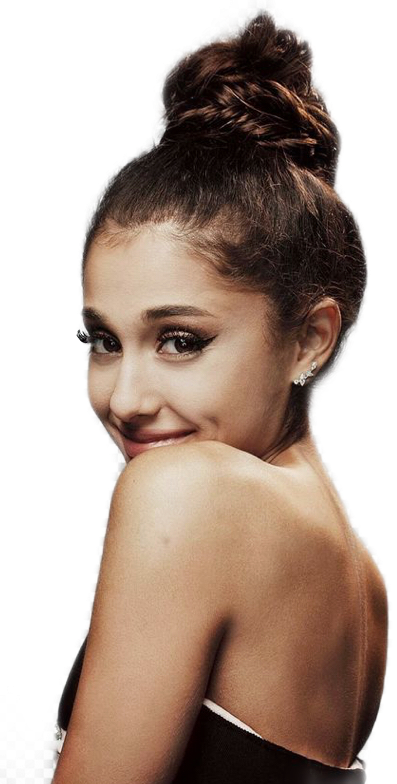Ariana Grande Smiling Over Shoulder PNG