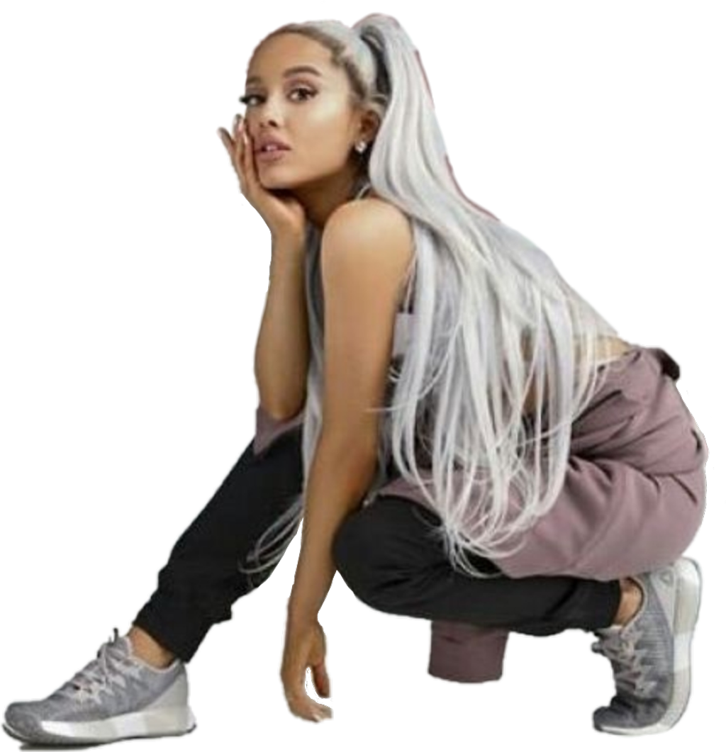 Ariana Grande Squatting Pose PNG