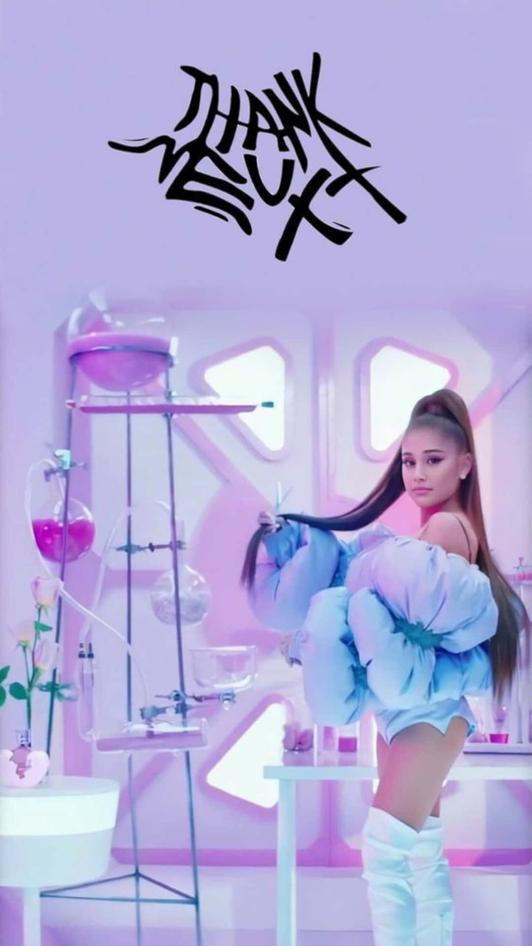 Ariana Grande Thank U Next Science Lab Wallpaper