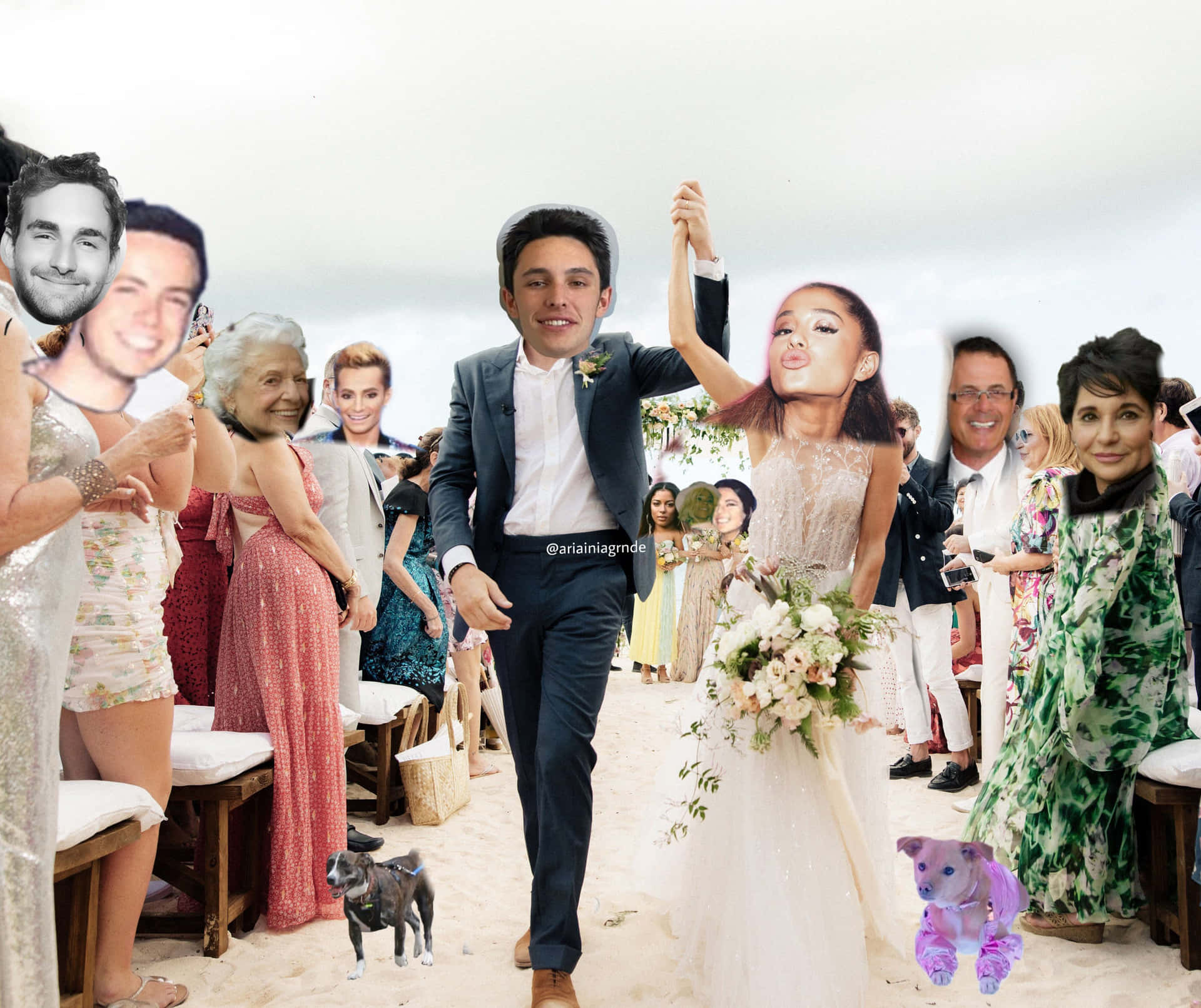 Ariana Grande in her stunning wedding dress