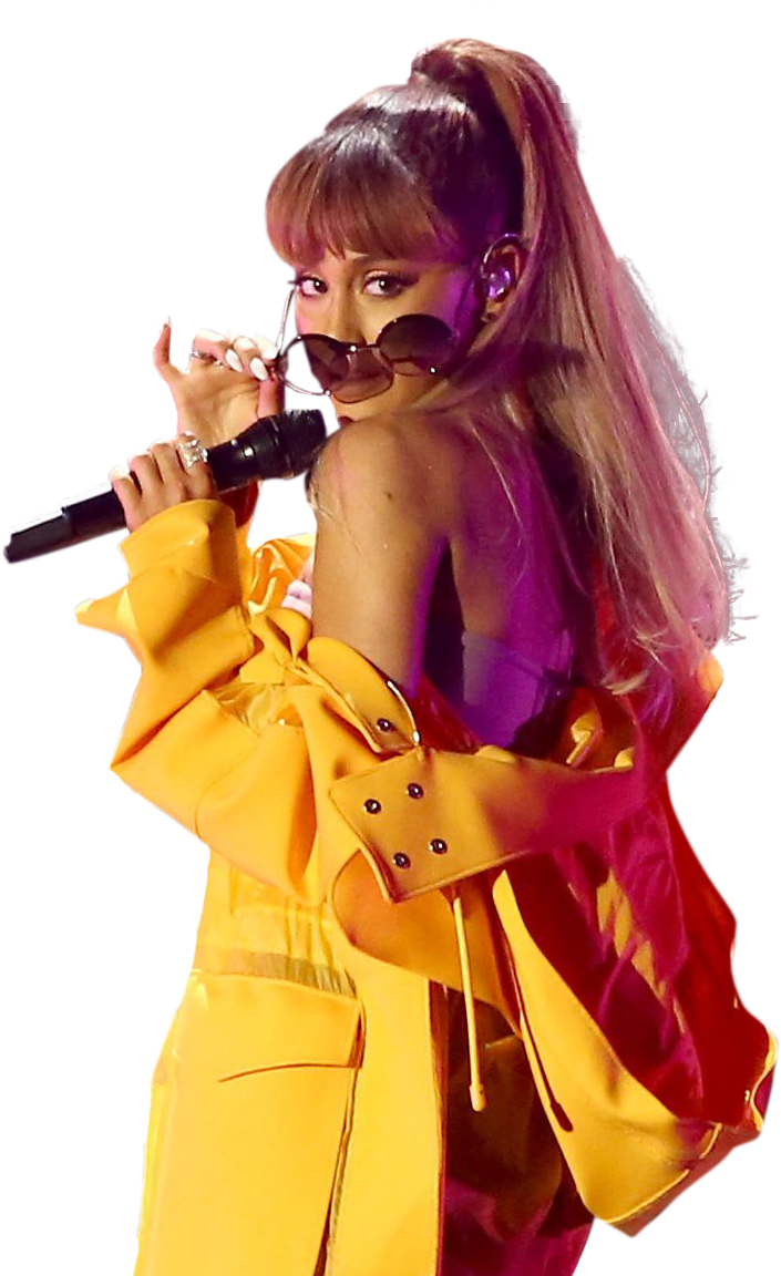 Ariana Grande Yellow Jacket Performance PNG