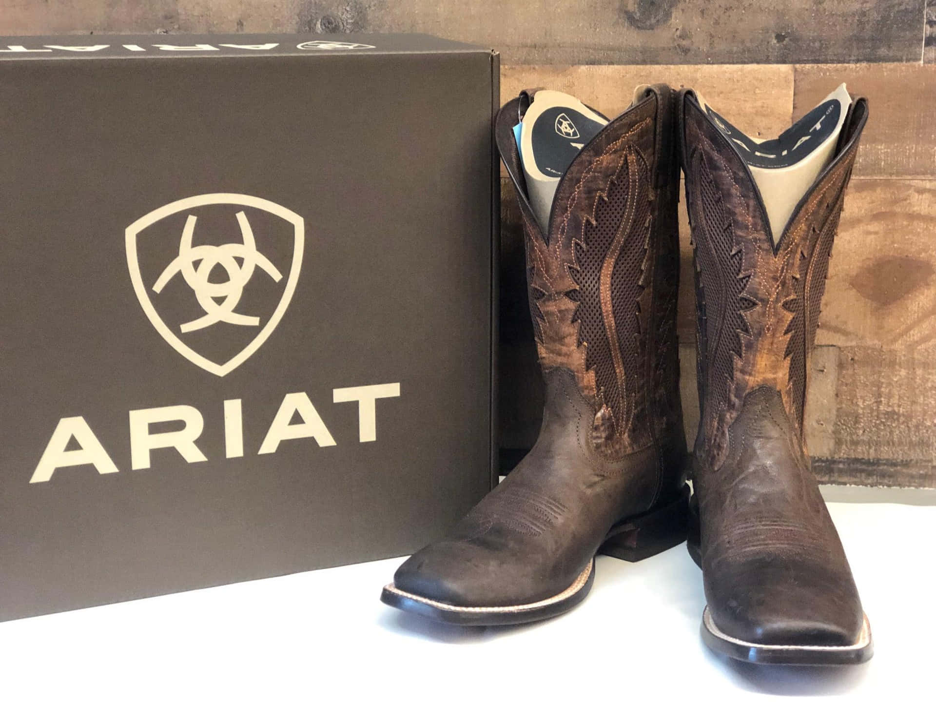 Ariat Cowboy Bootsand Box Wallpaper