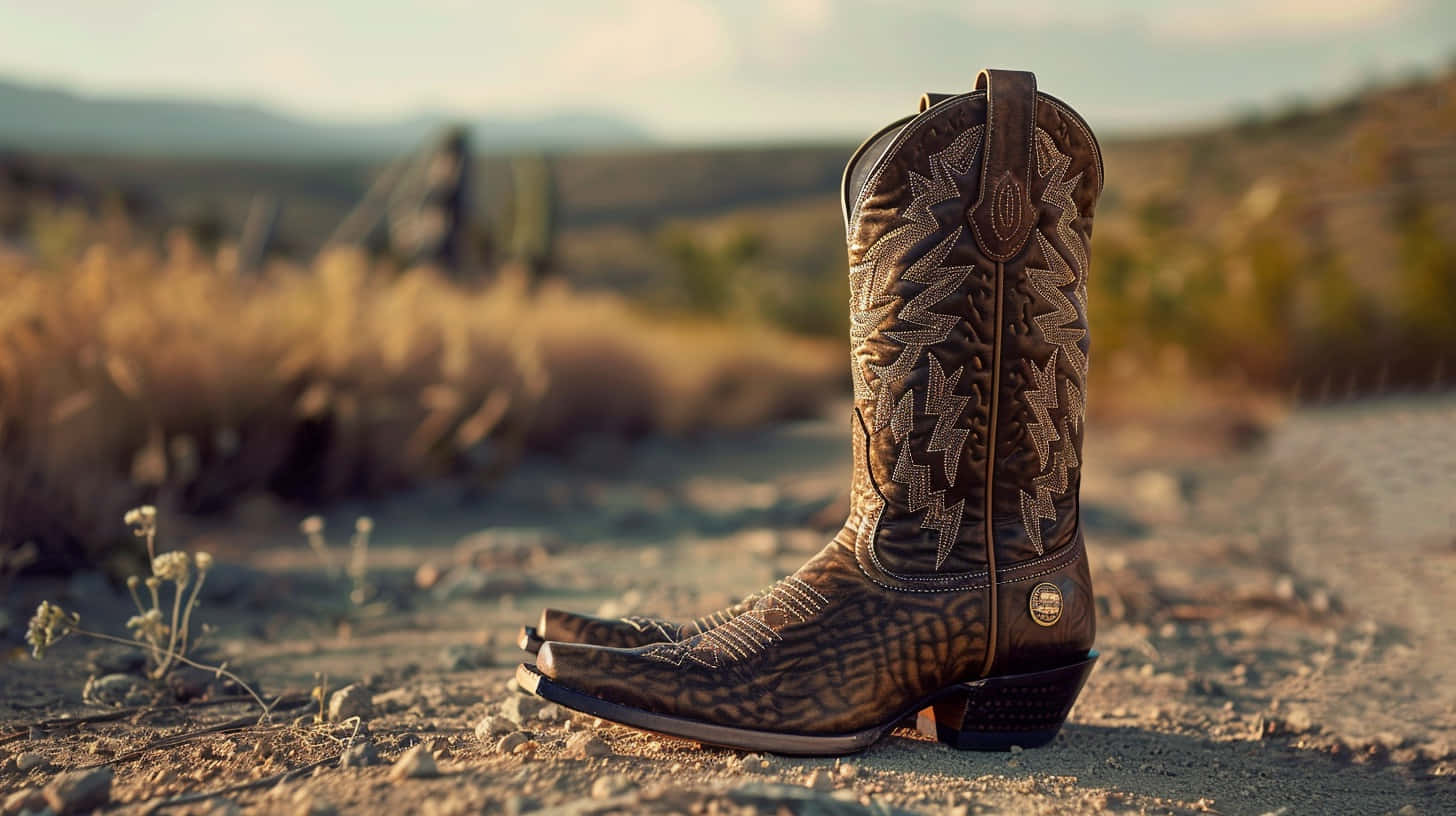 Ariat Western Boot Desert Backdrop Wallpaper