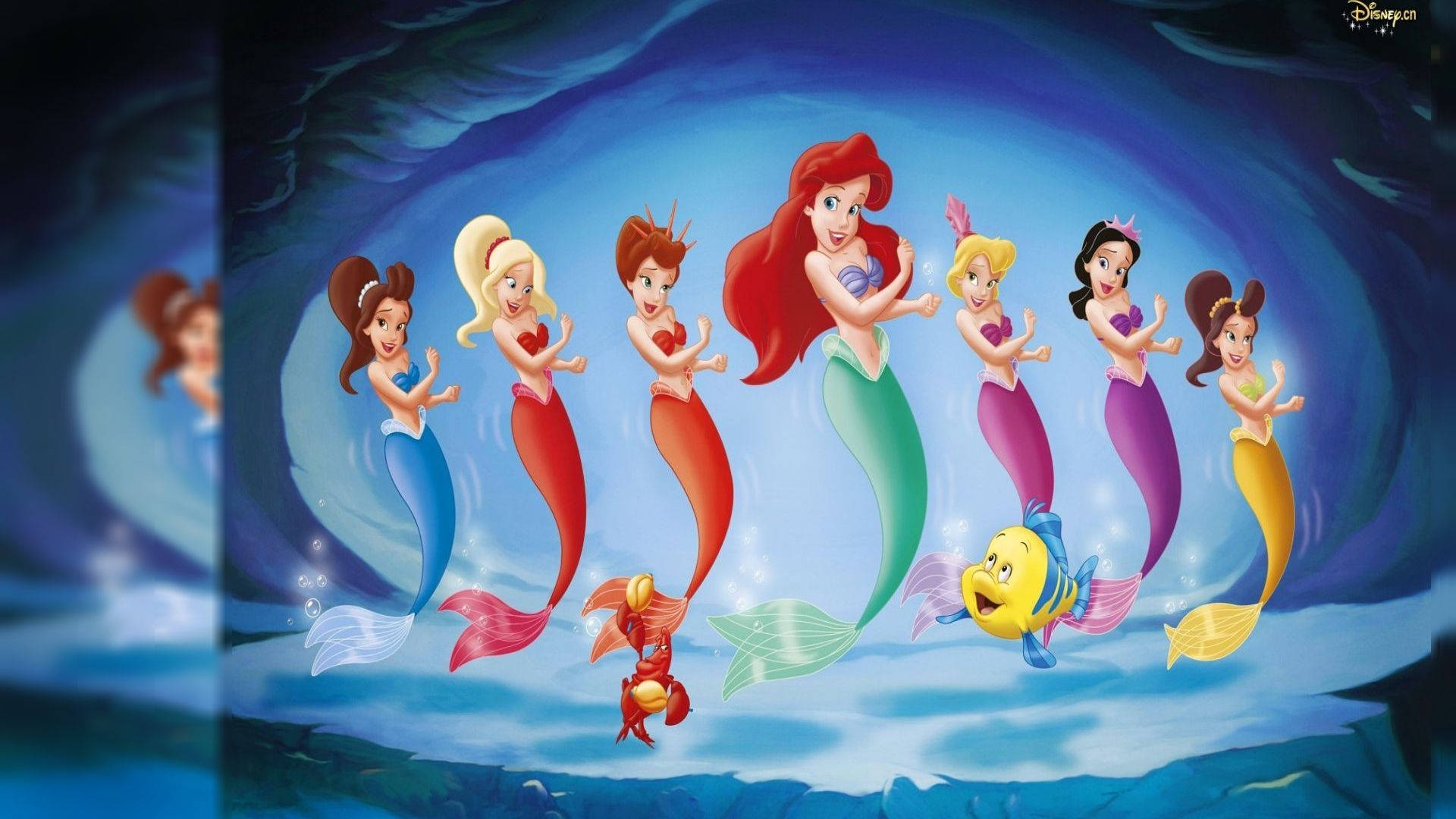 Ariel And Mermaids Pixel Disney Laptop Wallpaper