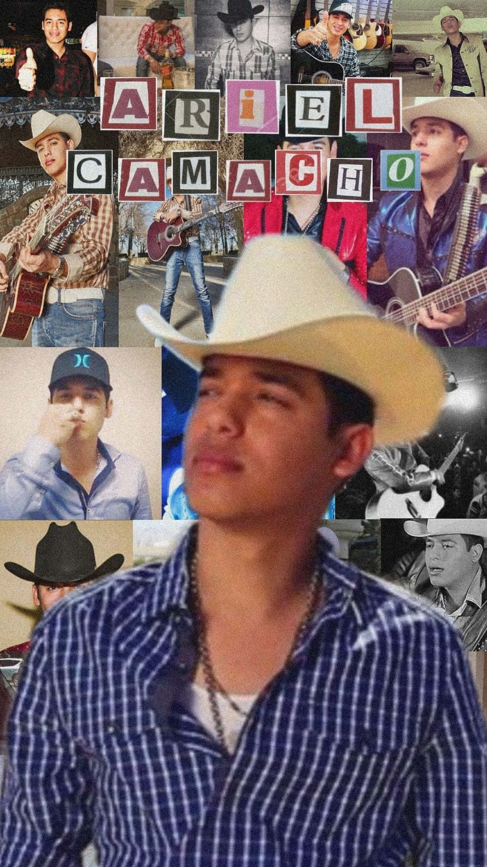 A Collage Of Photos Of A Man In A Cowboy Hat Wallpaper