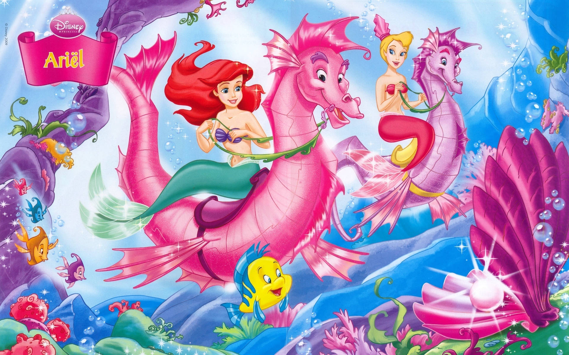 Ariel On A Sea Horse