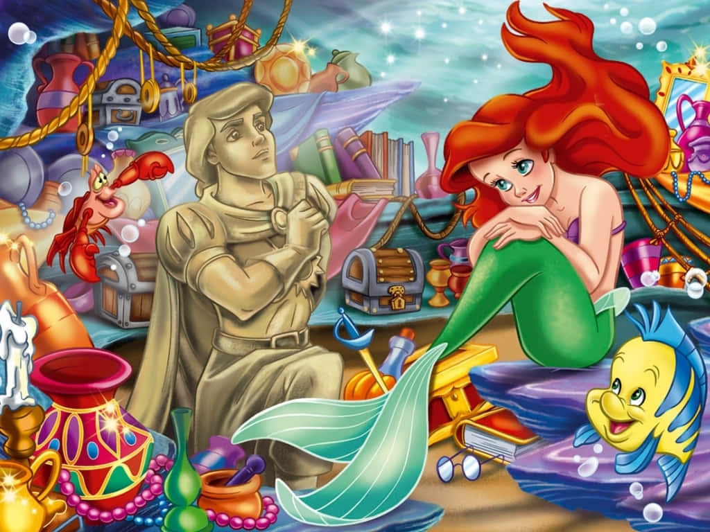 Enchanting living mermaid Ariel