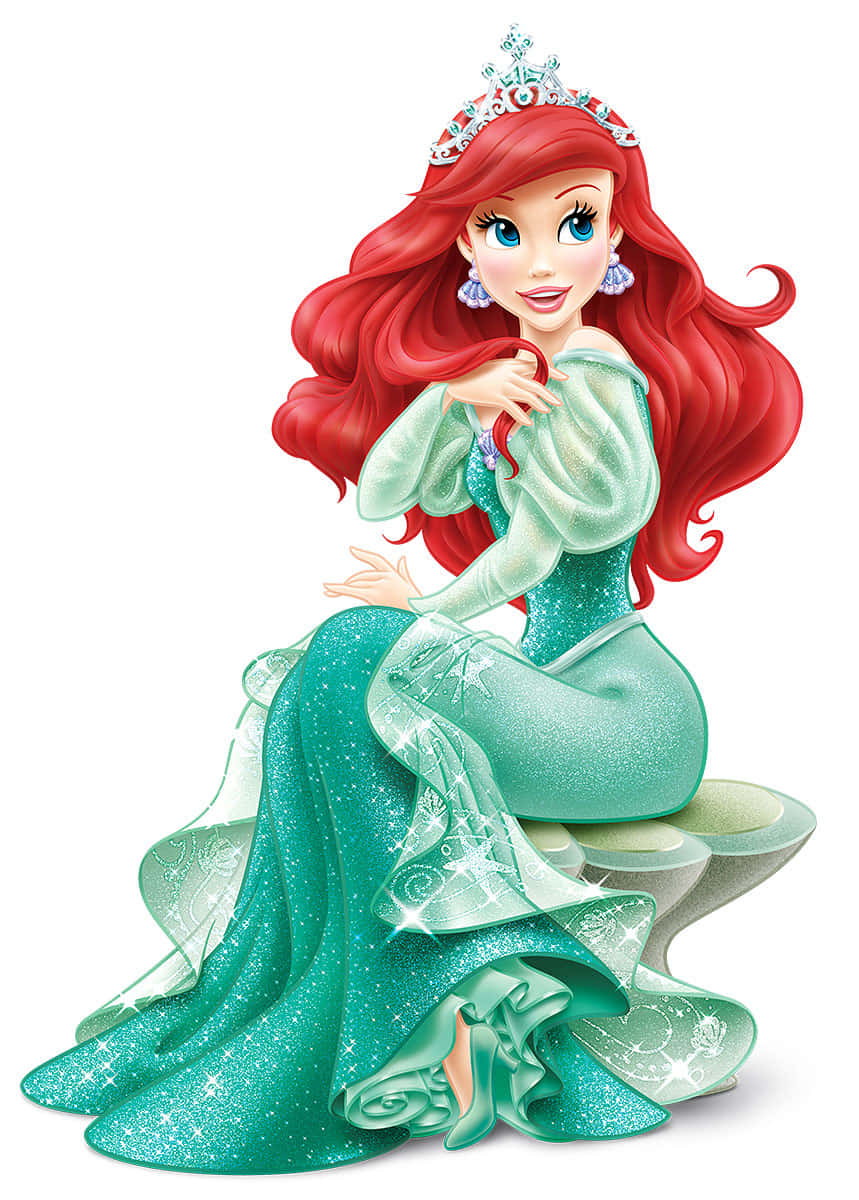 Womens Disney The Little Mermaid Ariel Seashell Wreath Digital Art