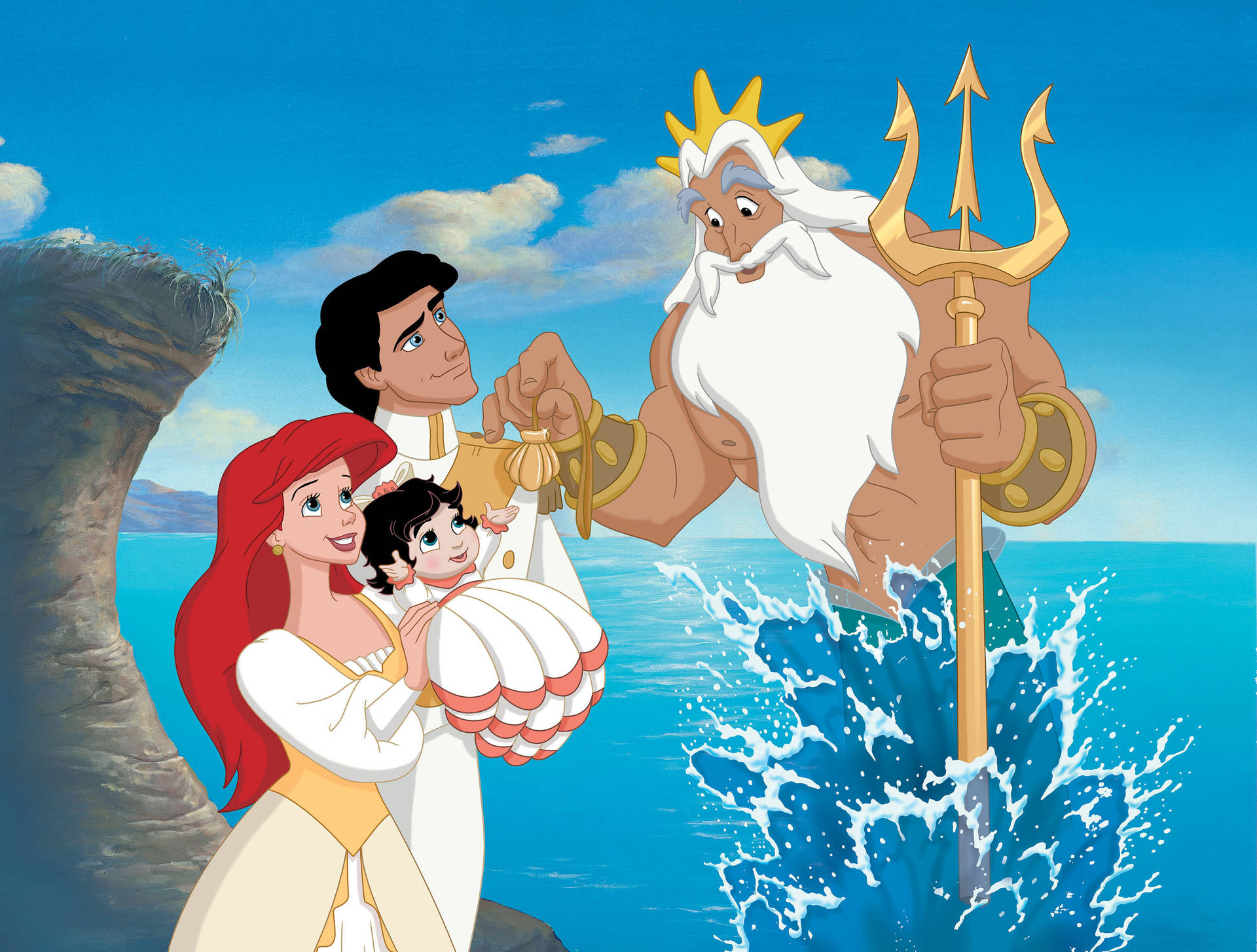Ariel With Her Family