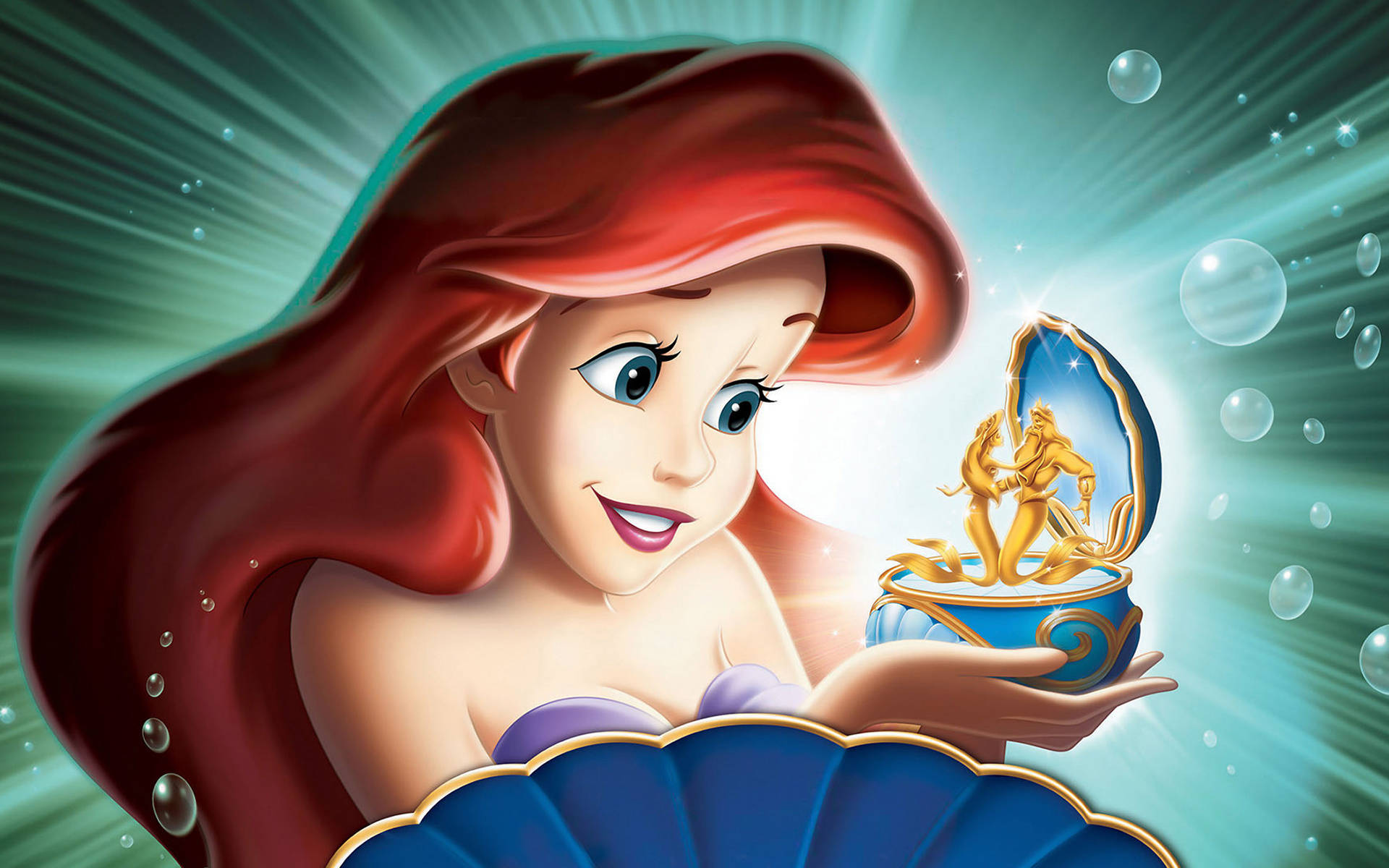 Ariel With Music Box Wallpaper