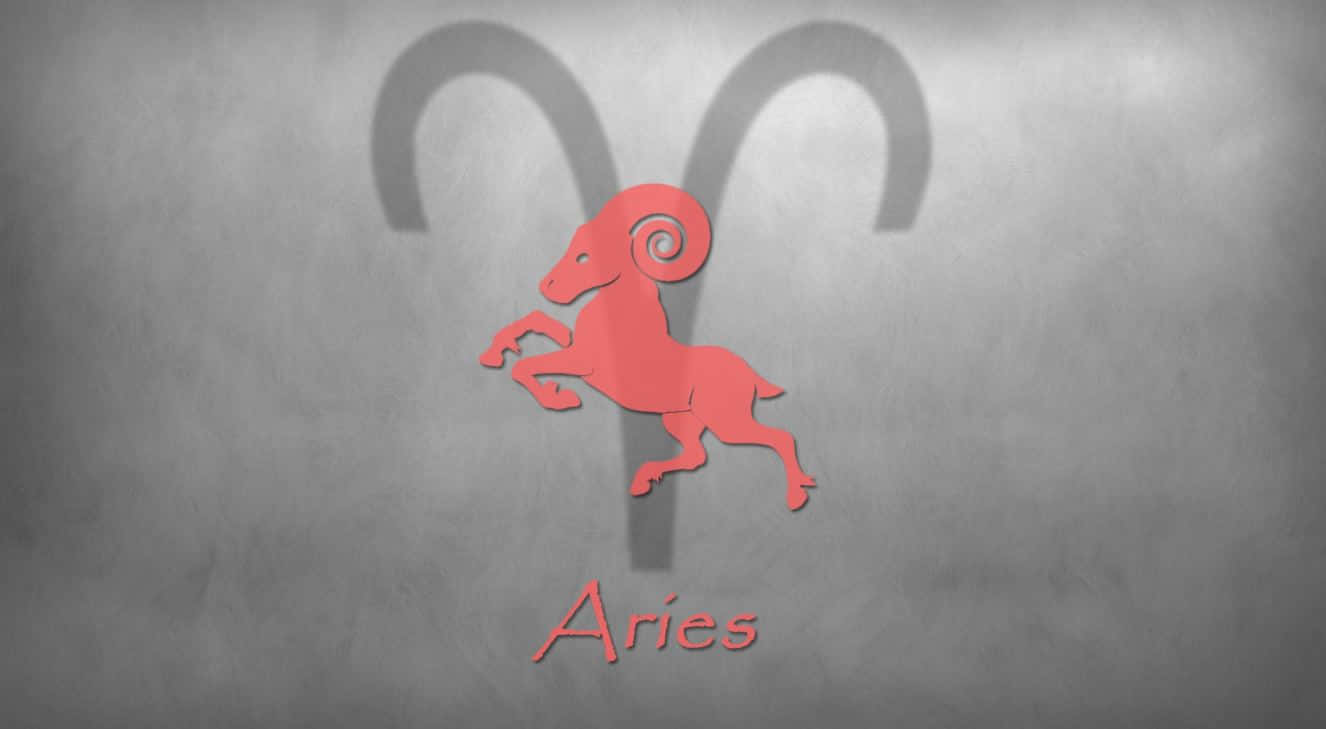 Aries Astrology Symbol with Abstract Background