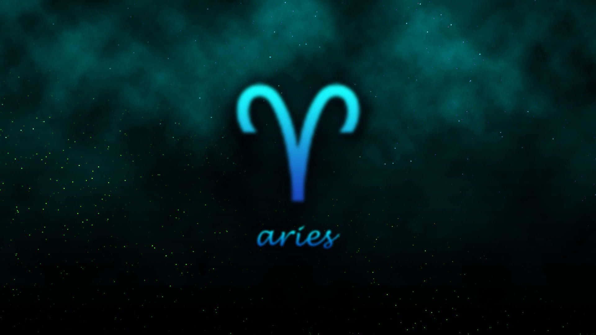 Aries Zodiac Sign in a Galaxy Background
