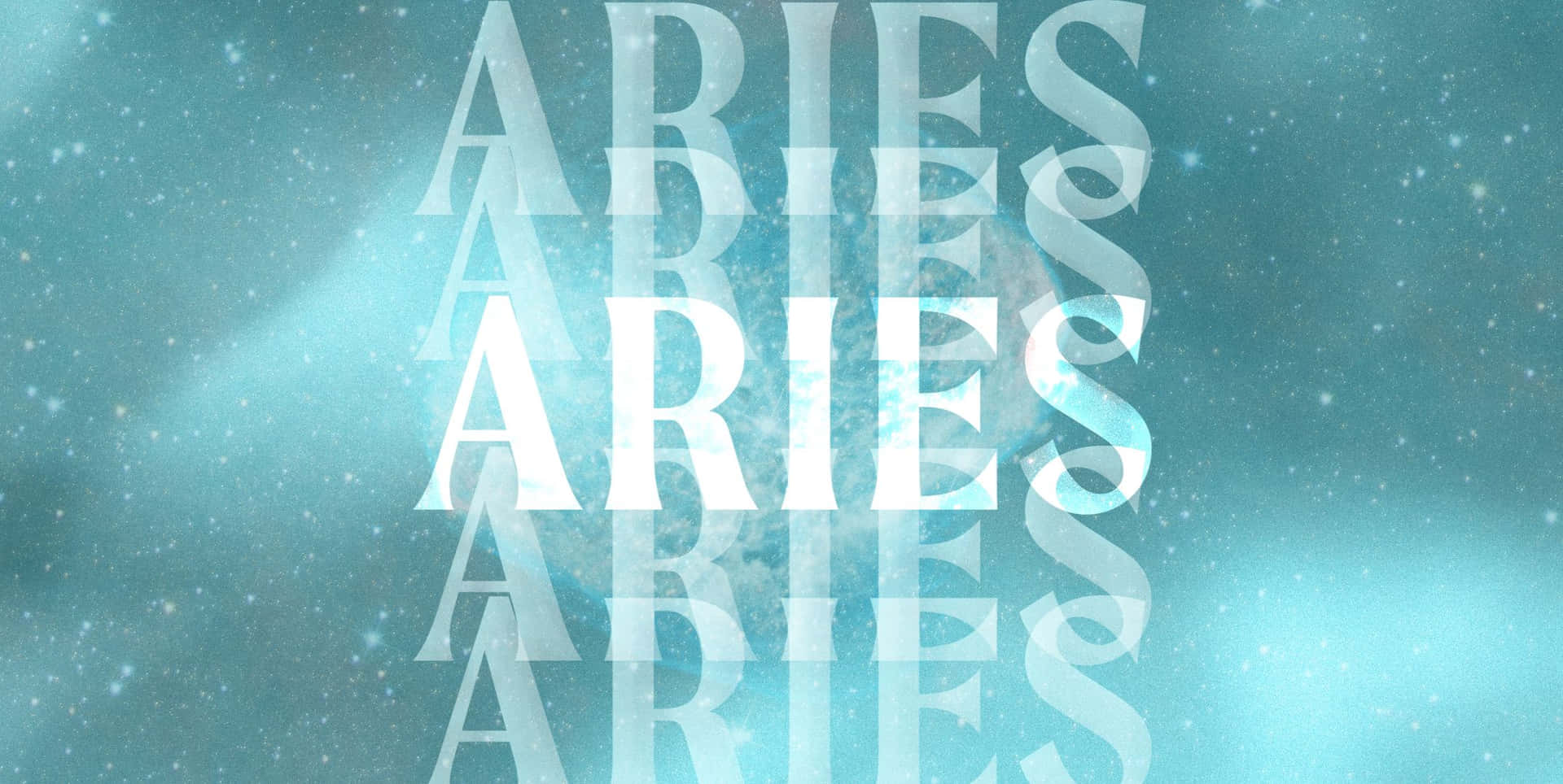 Aries Zodiac Star Sign on a Radiant Background