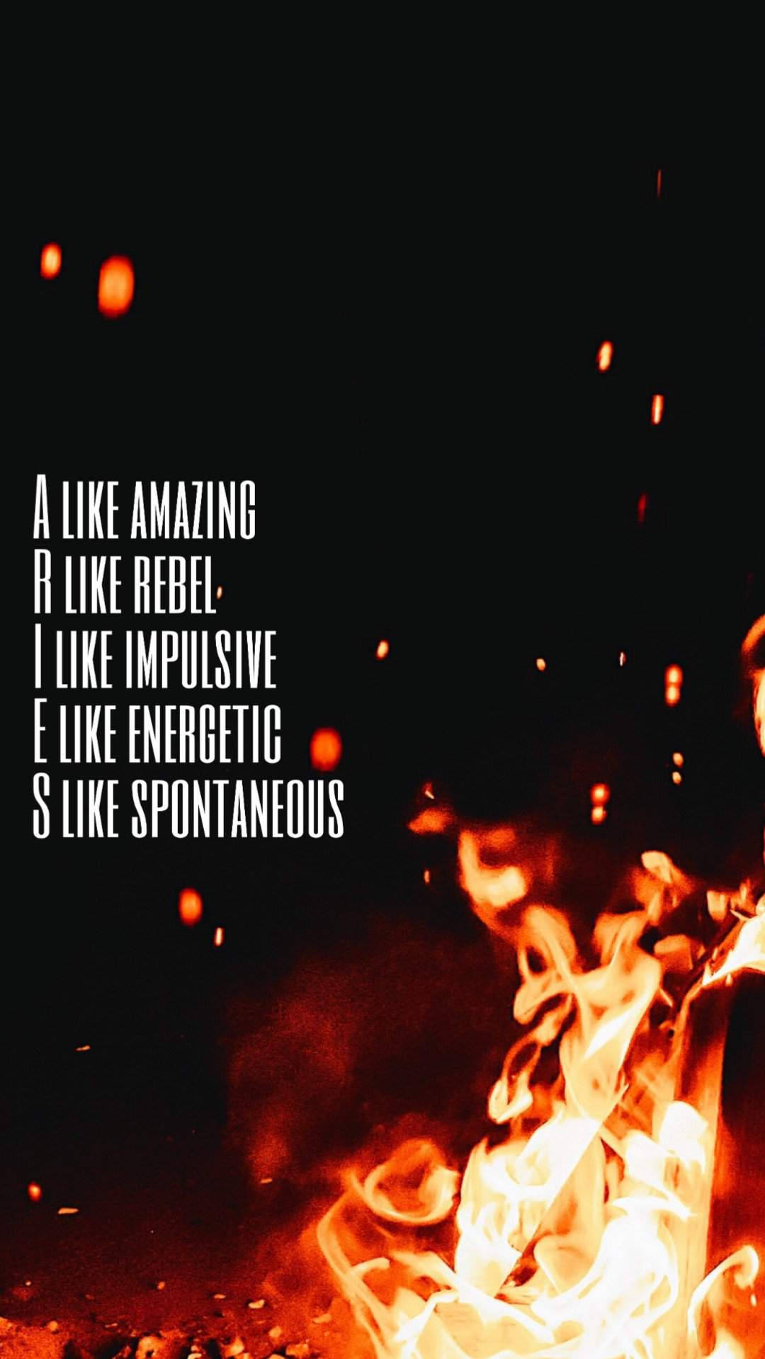 Aries Aesthetic Meaning With Fire Wallpaper