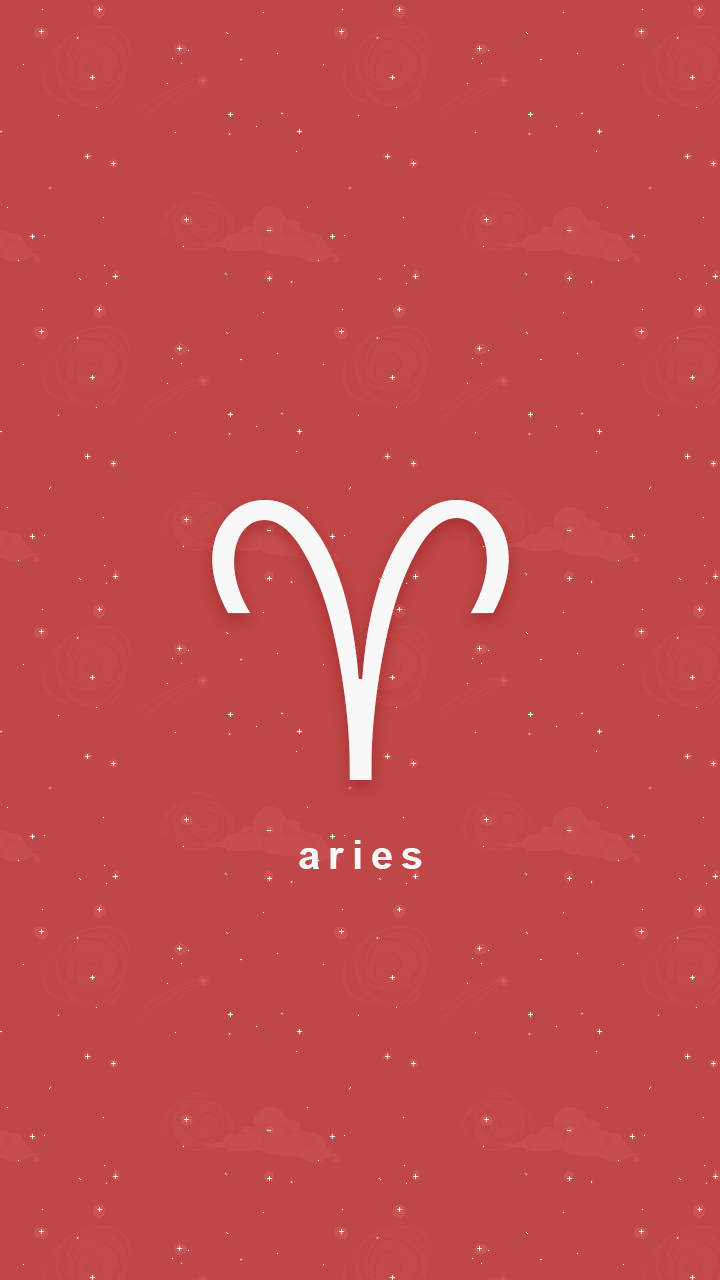Aries Aesthetic Red Sparkly Background