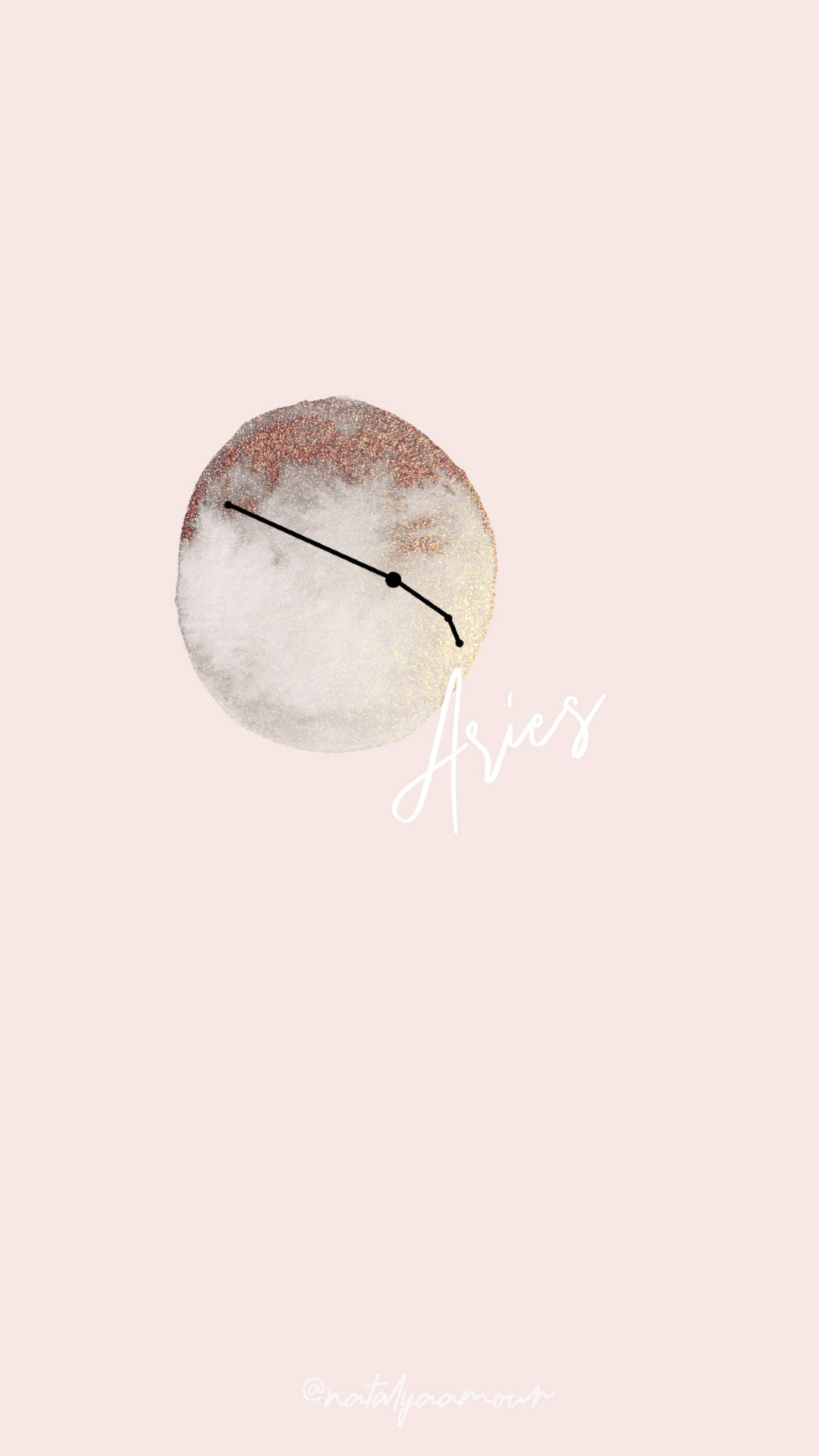 Aries Aesthetic With Constellation Wallpaper