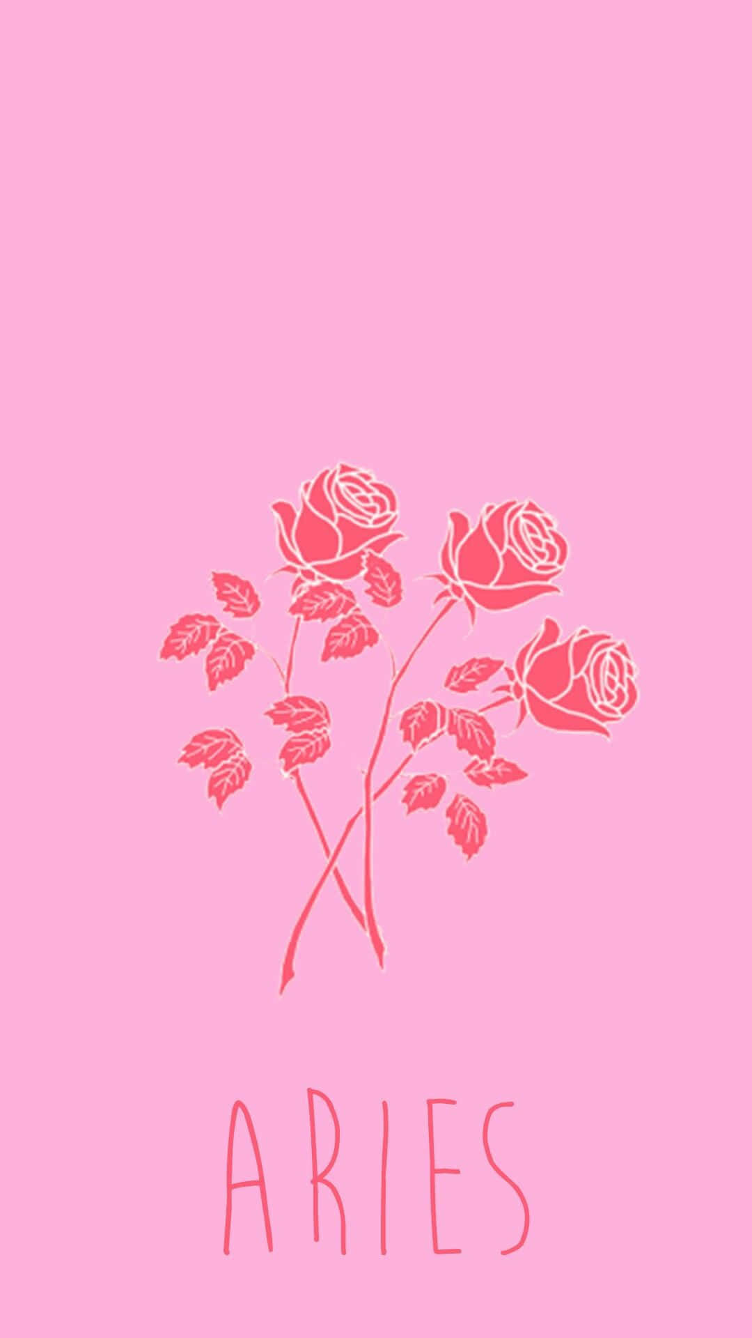 Aries iPhone Pink Roses Wallpaper
