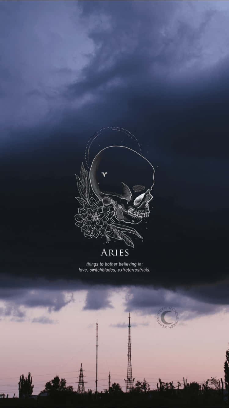 Vis din Aries stjernetegn stolthed med et opsigtsvækkende Aries iPhone-etui! Wallpaper