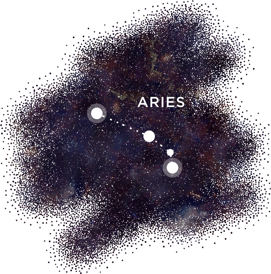 Aries Zodiac Constellation Art PNG