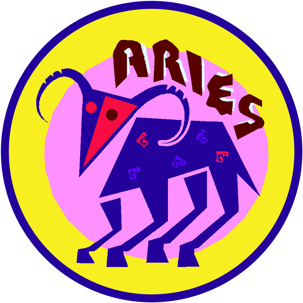 Aries Zodiac Sign Artwork PNG