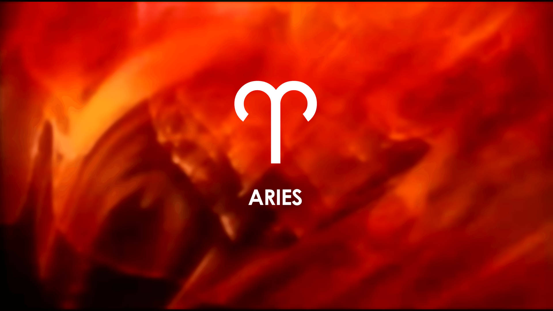 Aries Zodiac Sign Fire Aesthetic Wallpaper
