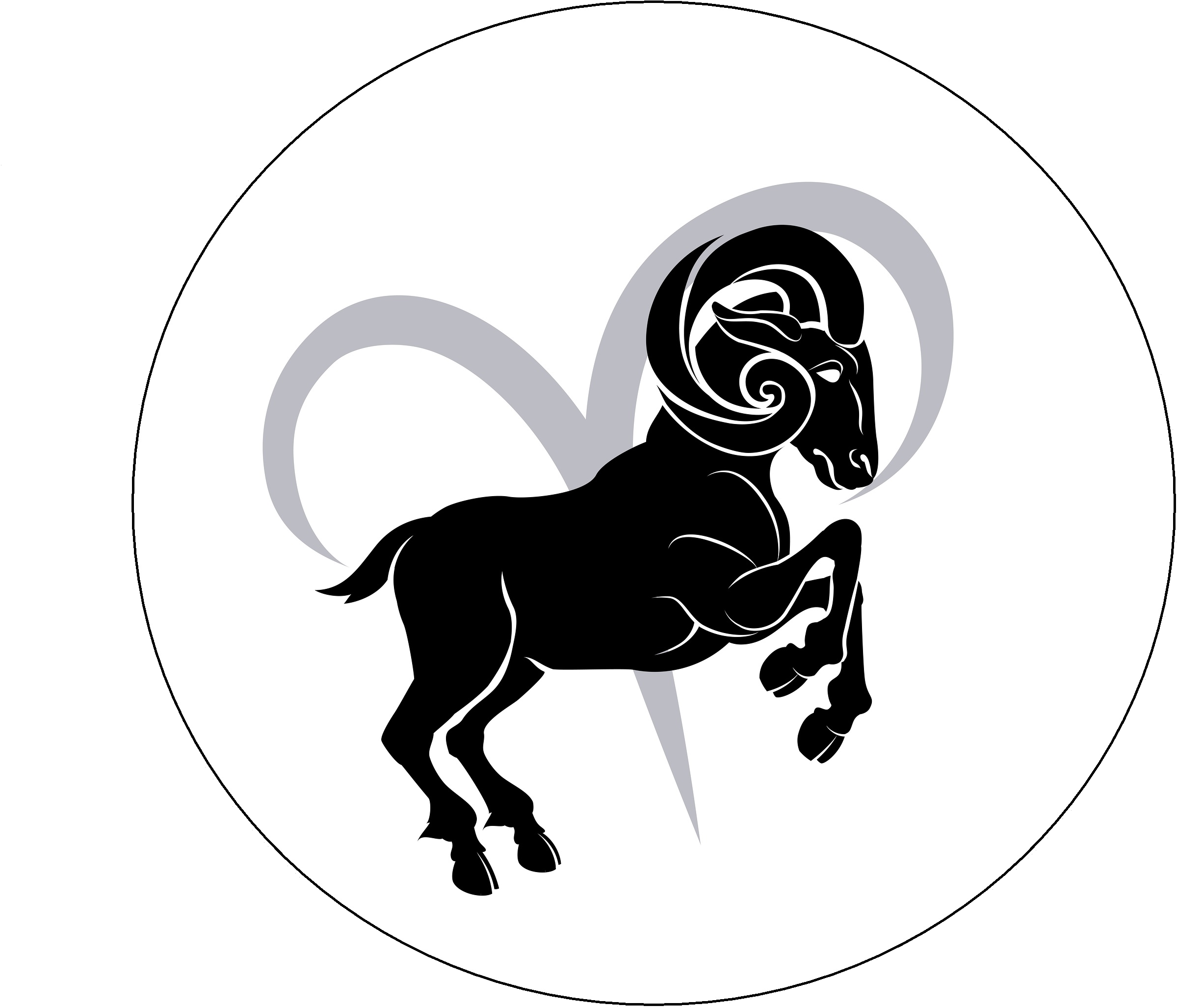 Aries Zodiac Symbol Art PNG