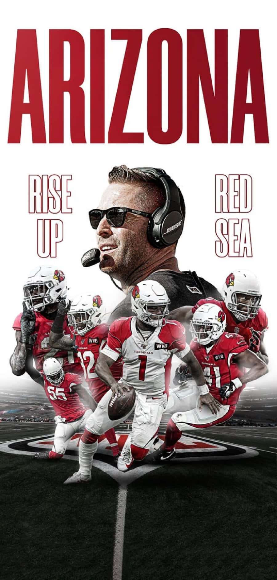 Arizona Cardinals Rise Up Red Sea Promotional Graphic