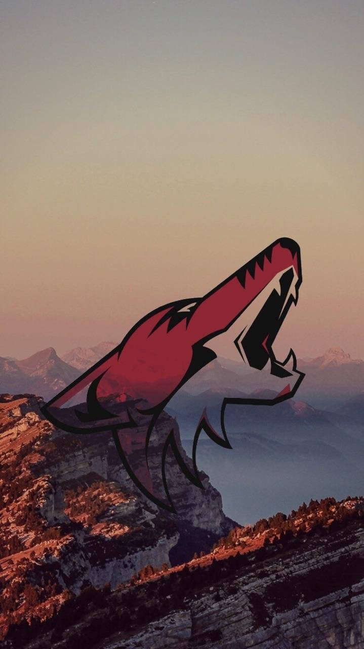Arizona Coyotes Logo On Mountain