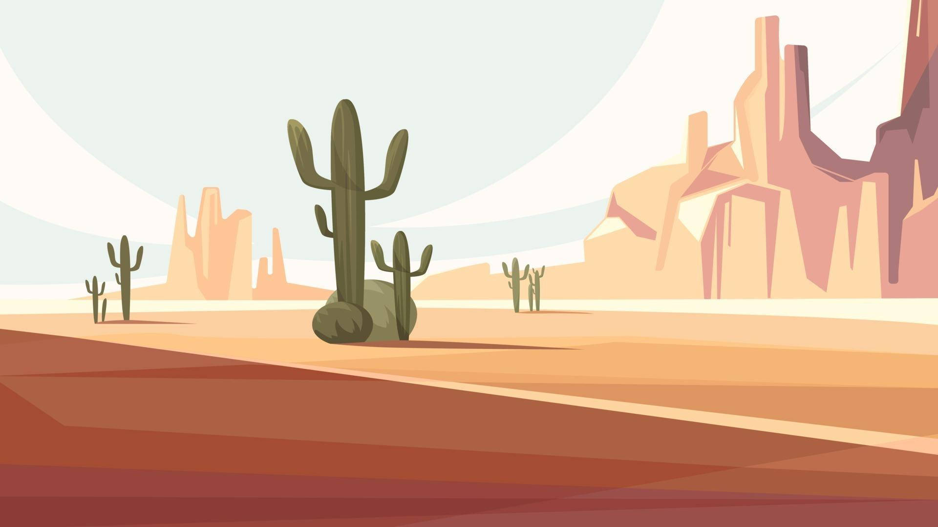 Arizona ørkens nuttede digitale kunst Wallpaper