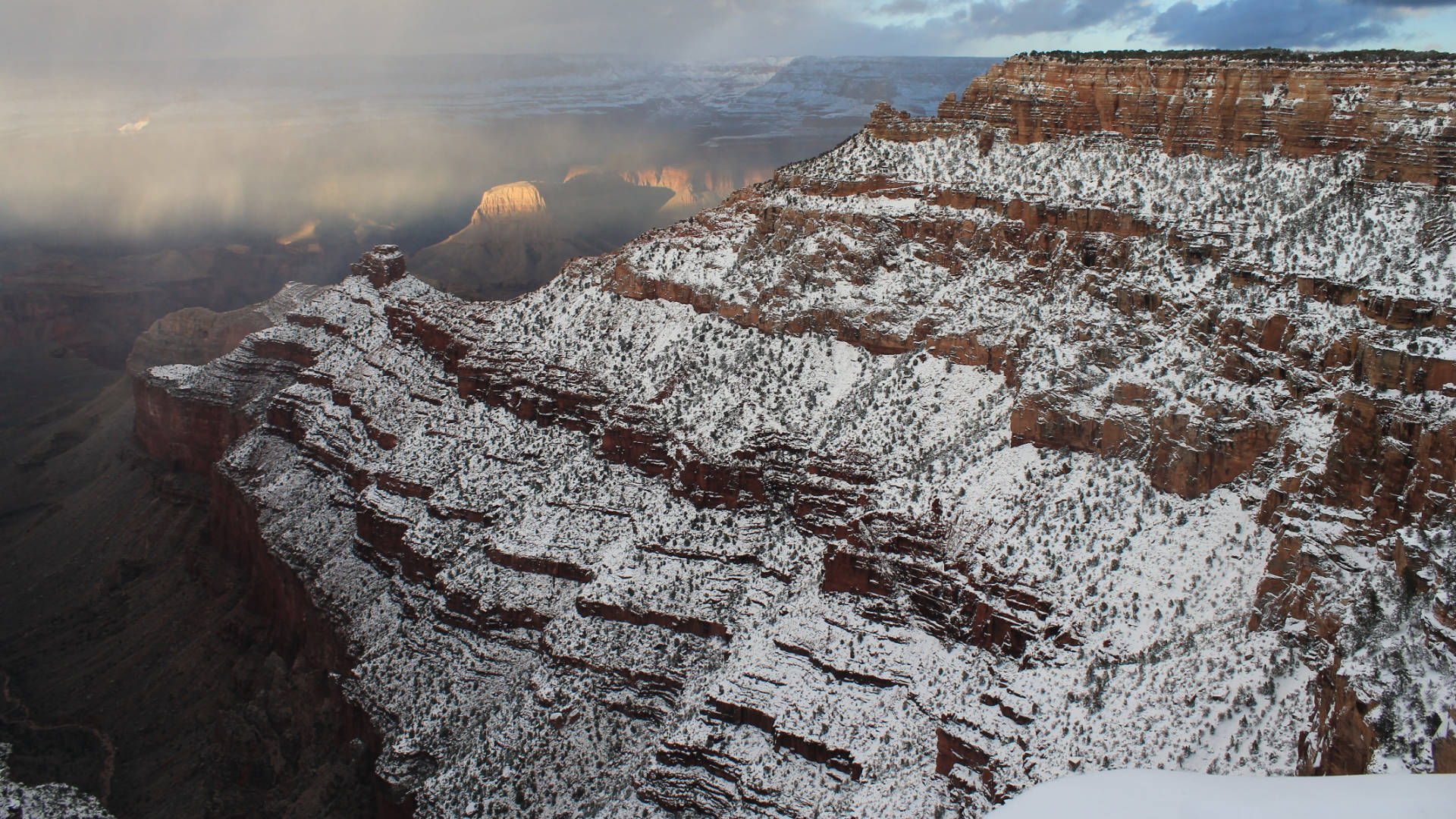 Arizona Grand Canyon Snow Wallpaper