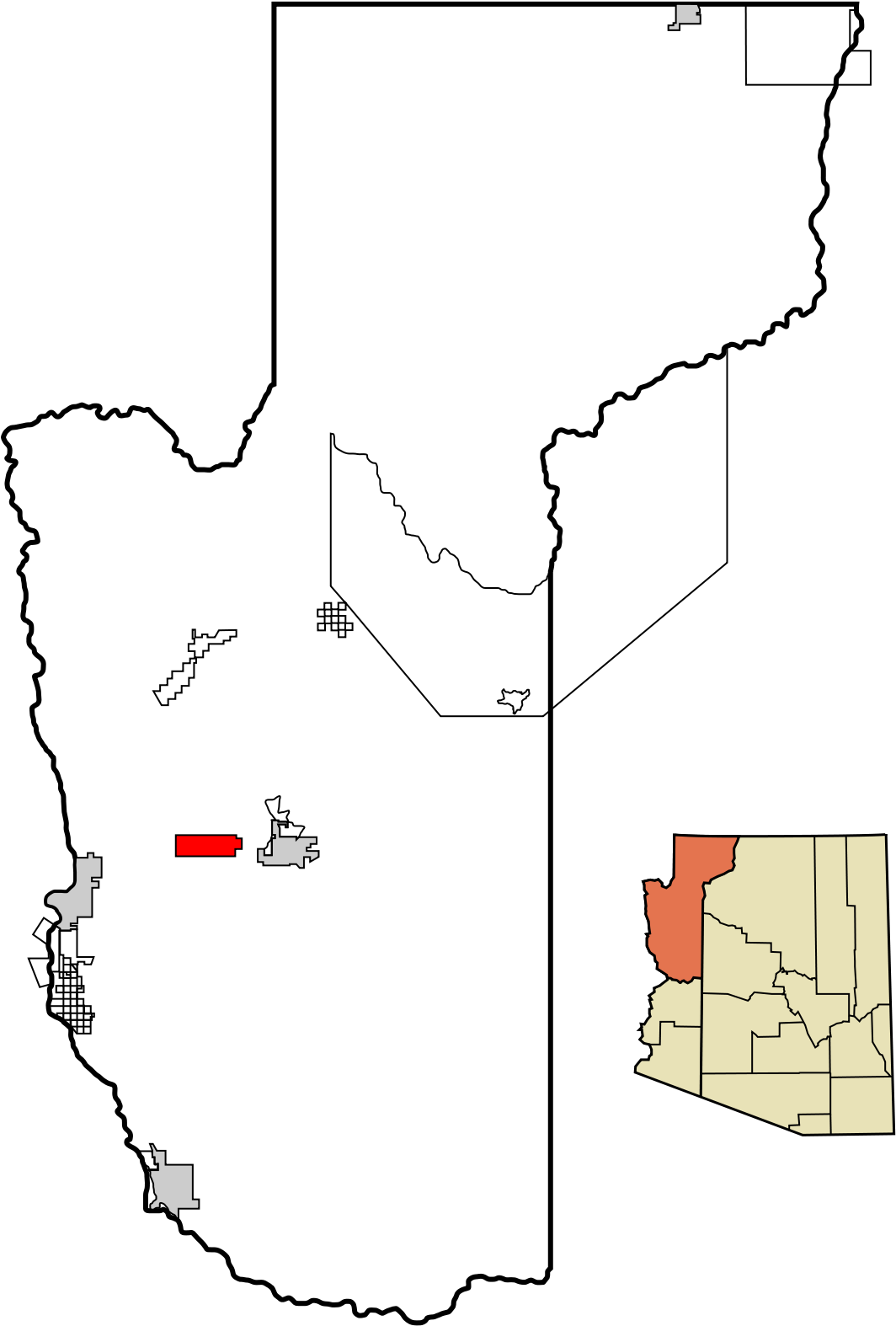 Arizona Map Outlinewith Counties PNG