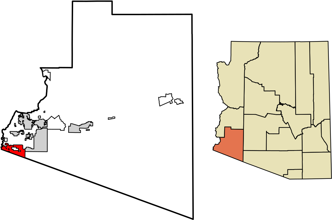 Arizona State Outlinewith Counties PNG